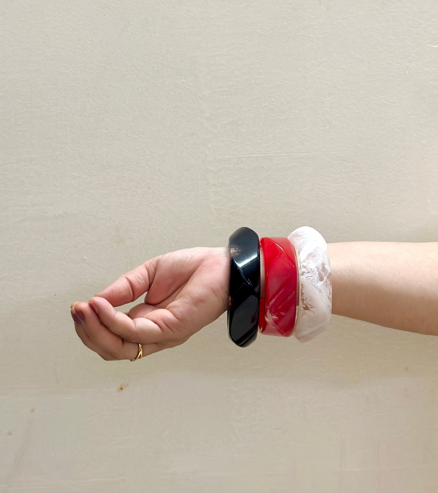 Midnight Black Resin Bangle