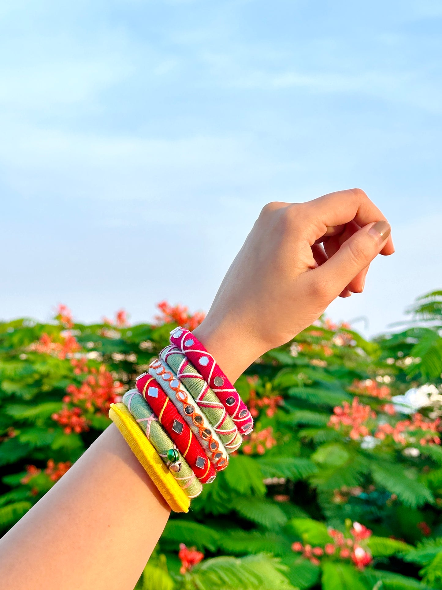Handmade Navratri Bangle set