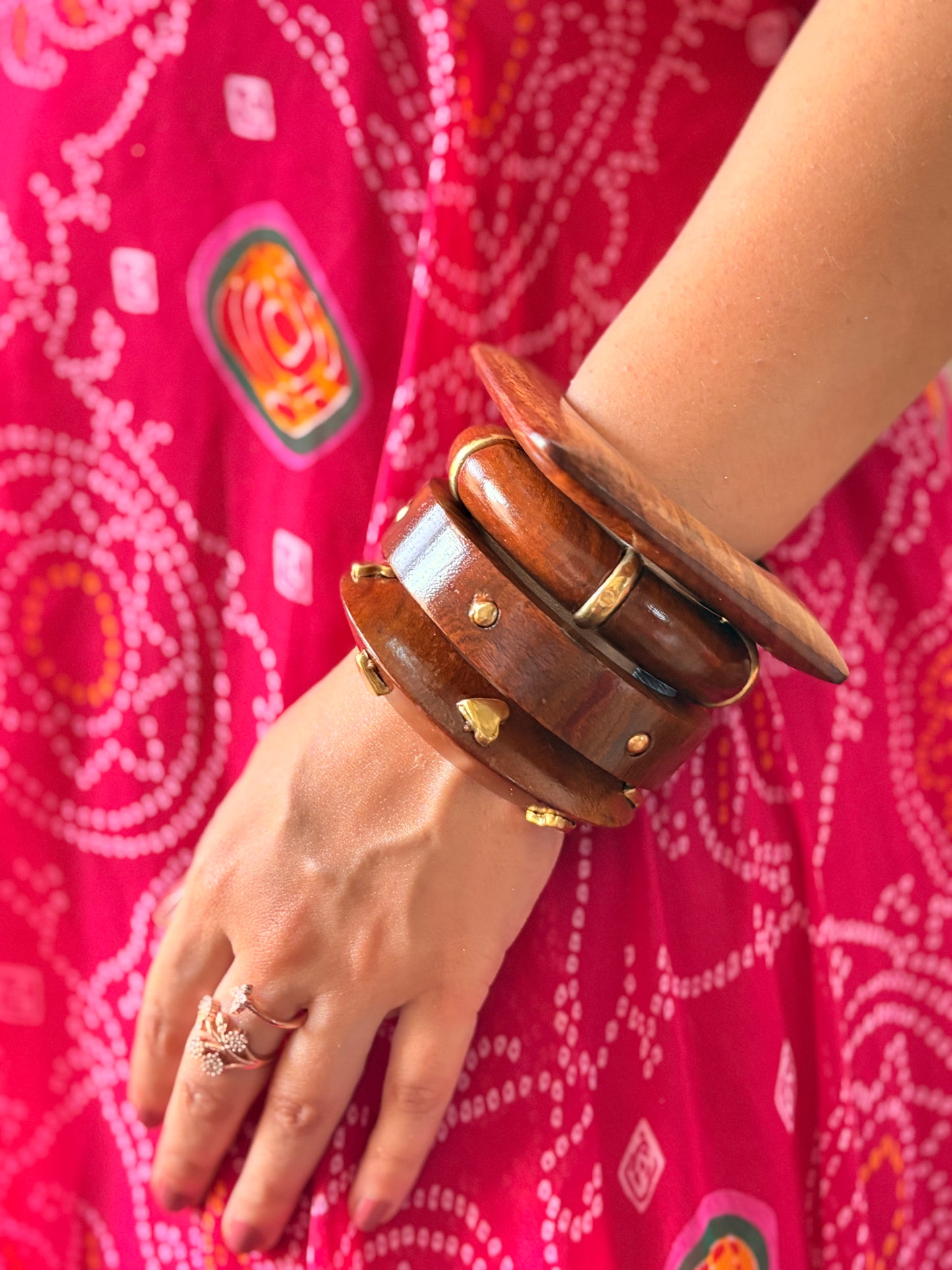 Earth Luxe Wooden Bangle Stack
