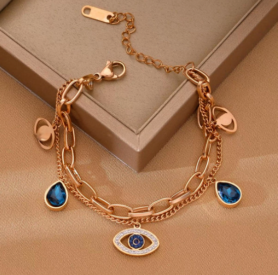The Evil Eye - Stainless Steel Anti Tarnish Bracelet