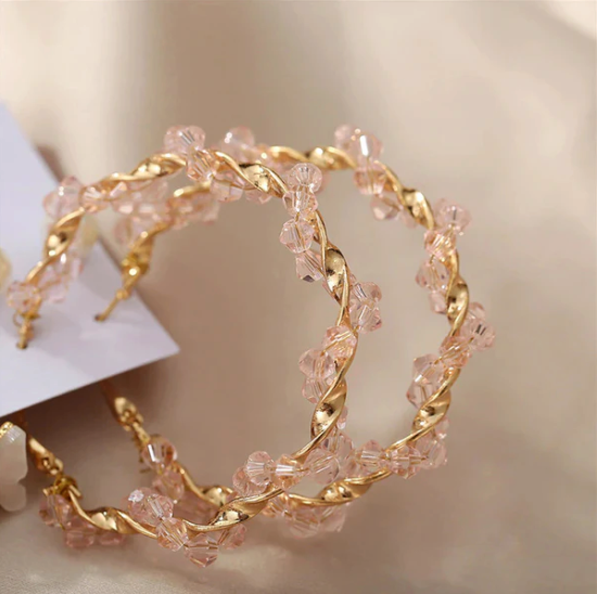 Aether Bands - Pink Gold Plated Earrings Combo