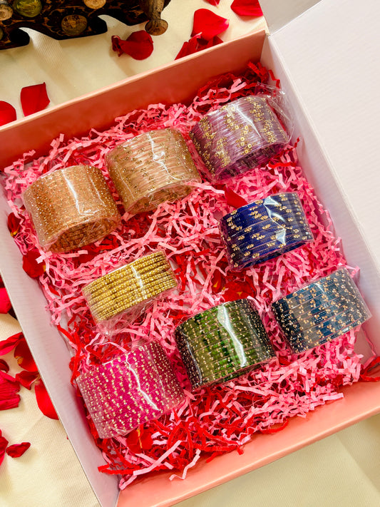 Glass Bangles Box of Eight