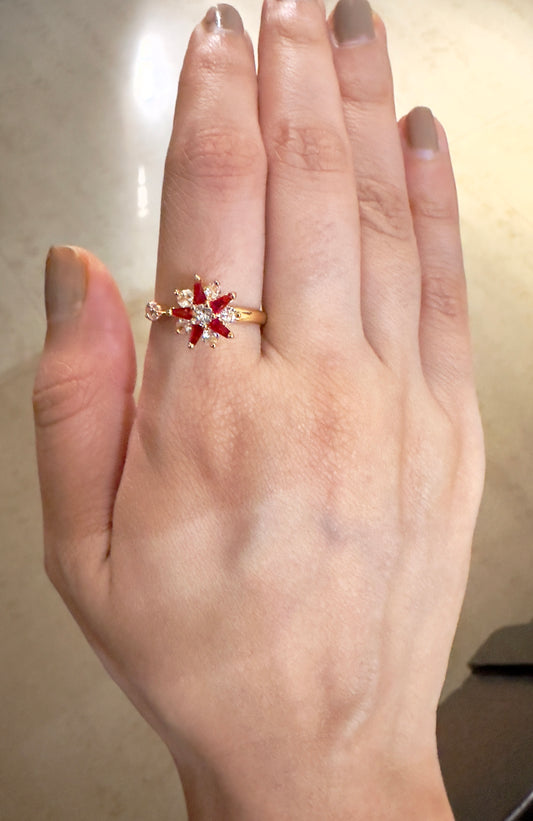 Adjustable Rotating Tavisha Ring (Gold Plated)