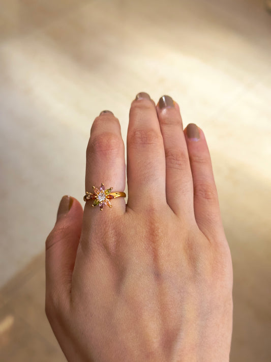 Adjustable Rotating Mehira Ring (Gold Plated)