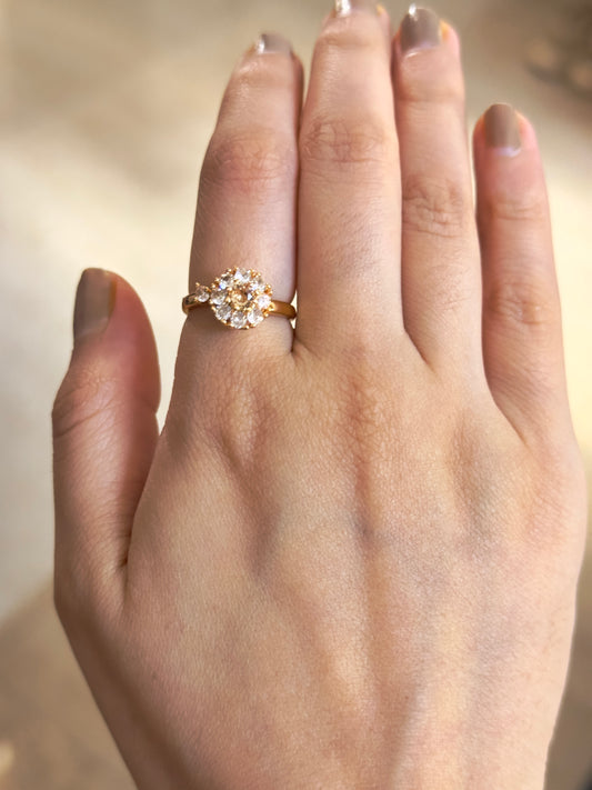 Adjustable Rotating Aarvi Ring (Gold Plated)