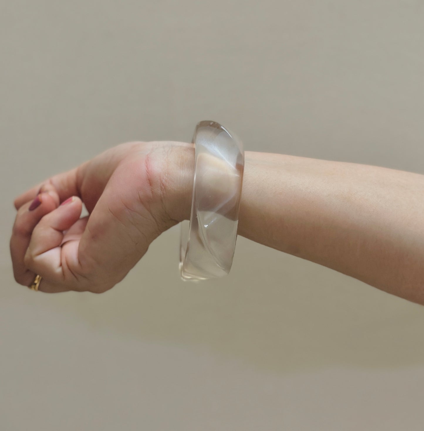 Crystal Clear Resin Bangle