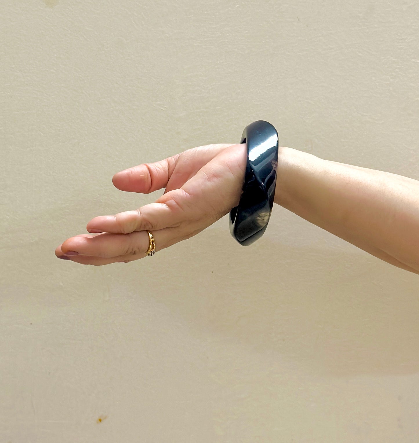 Midnight Black Resin Bangle