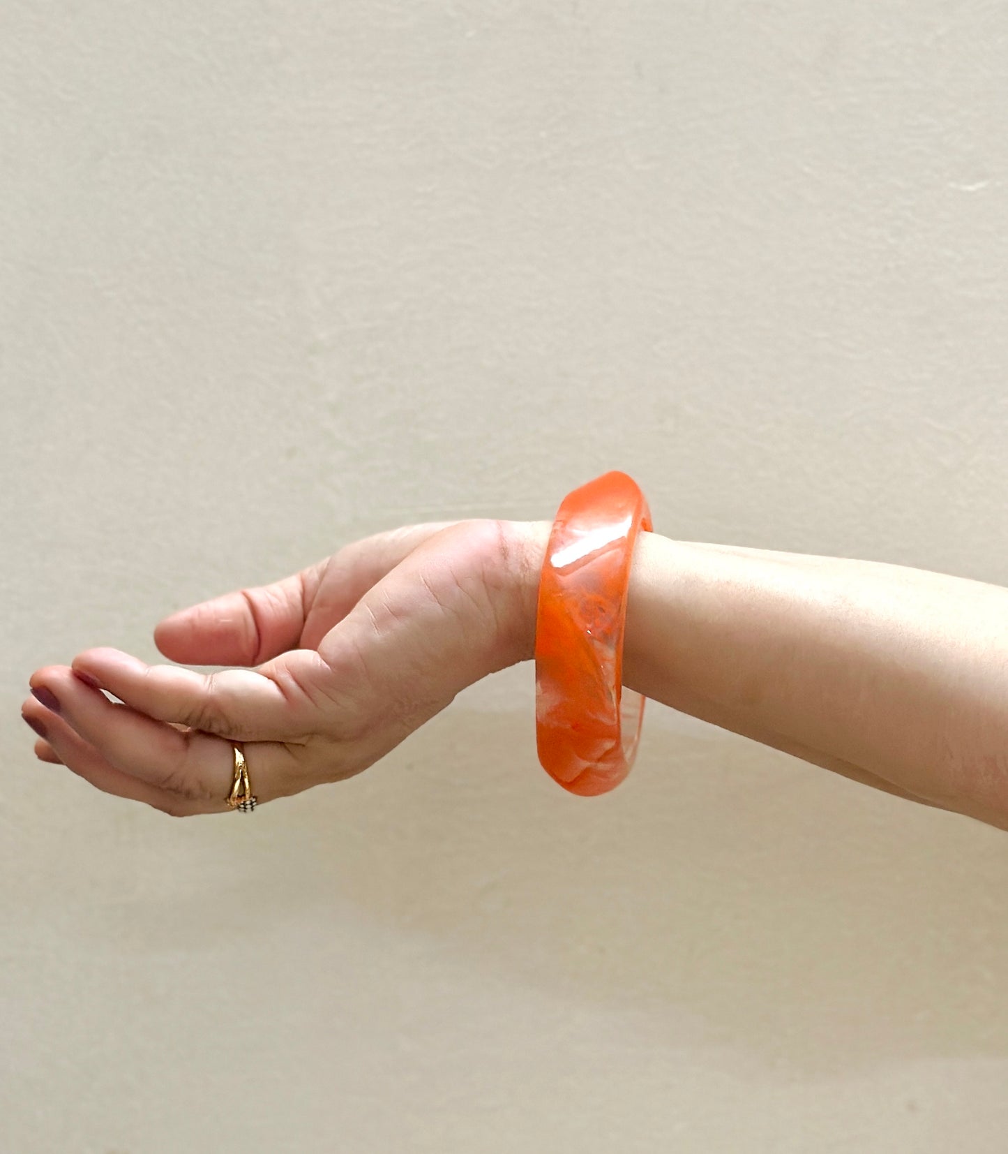 Burnt Orange Resin Bangle
