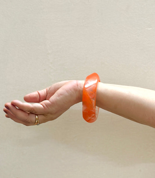 Burnt Orange Resin Bangle