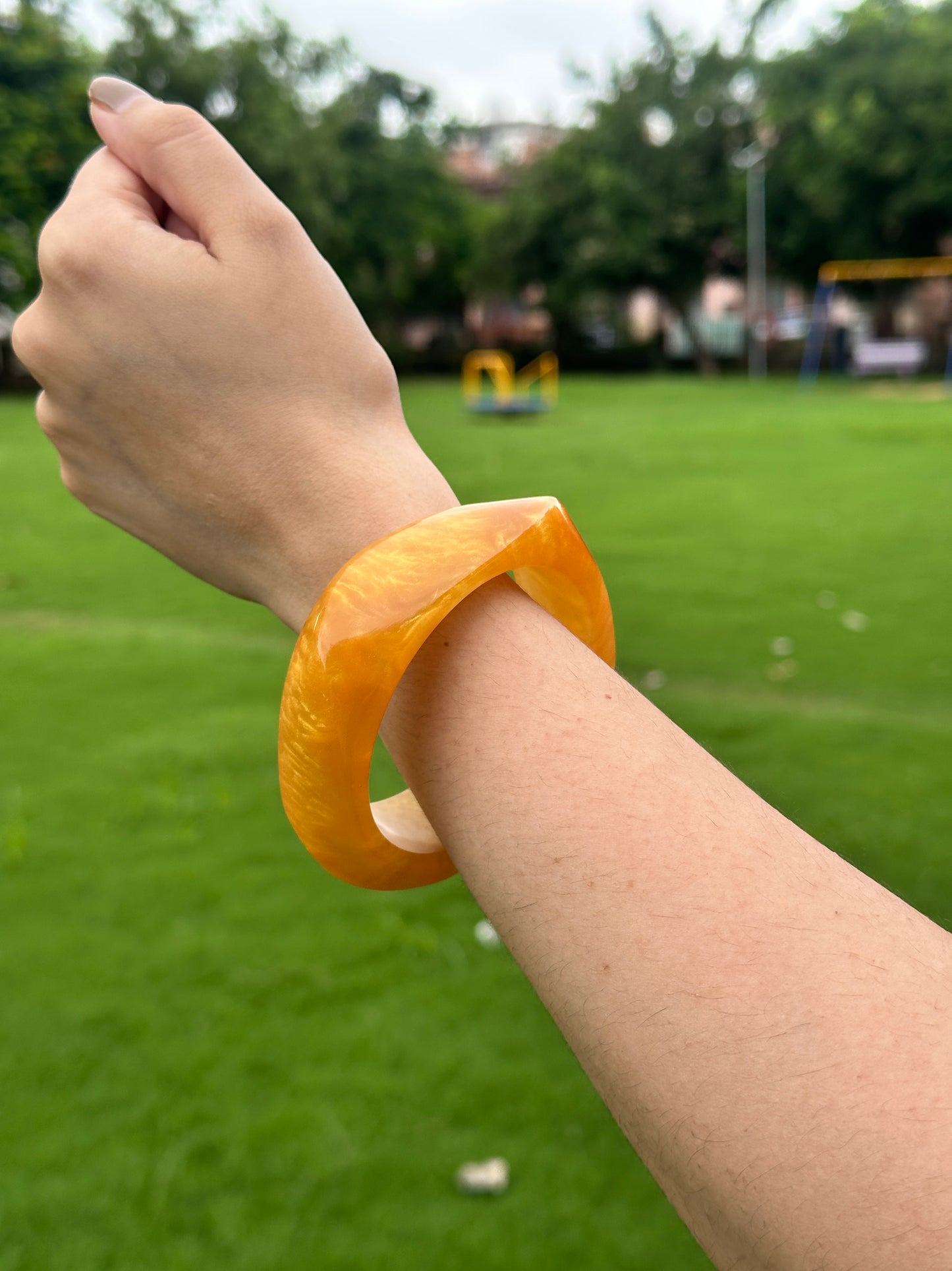 Golden Yellow Resin Bangle