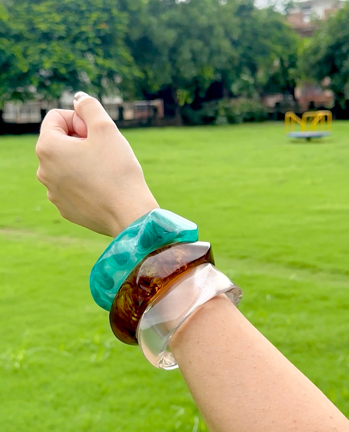 Crystal Clear Resin Bangle