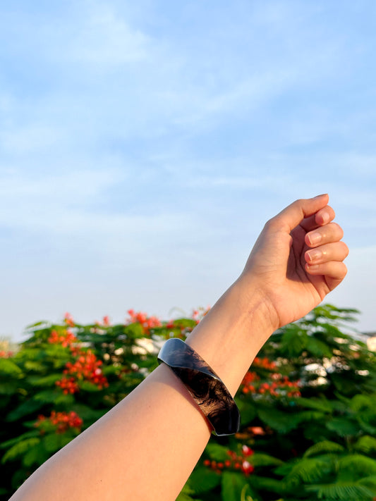 Midnight Black Resin Bangle