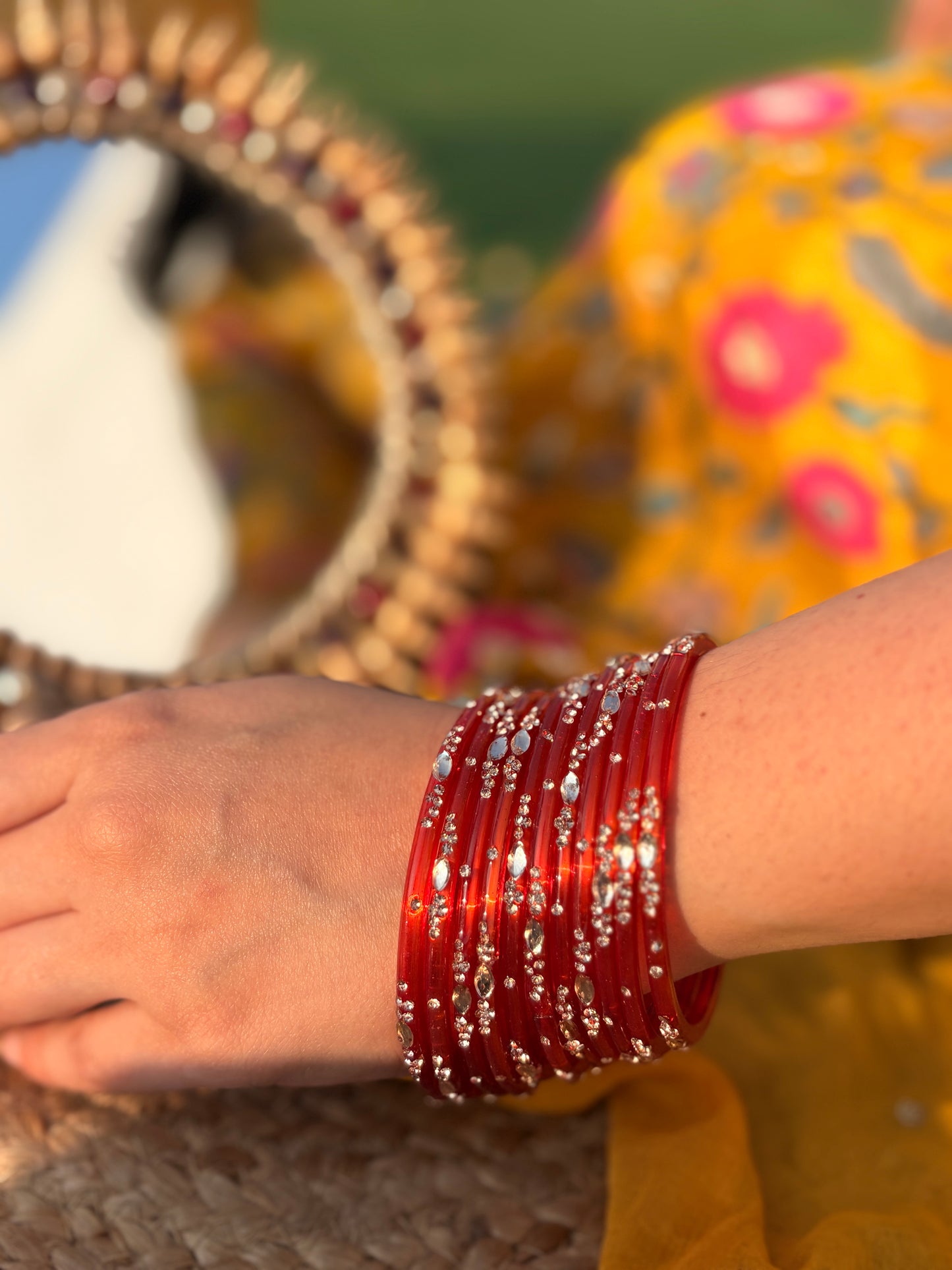 Glass Bangles Box of Six