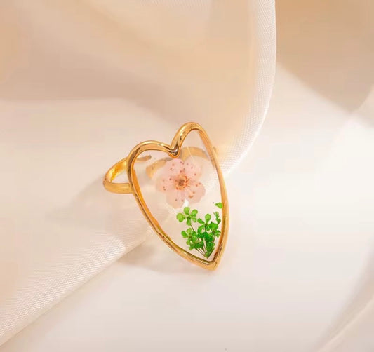 Rose Whisper Resin Ring