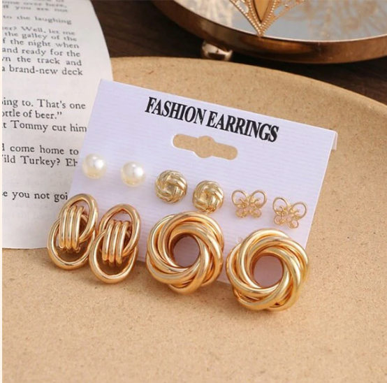 Vow & Vane - Gold Plated Earrings Combo