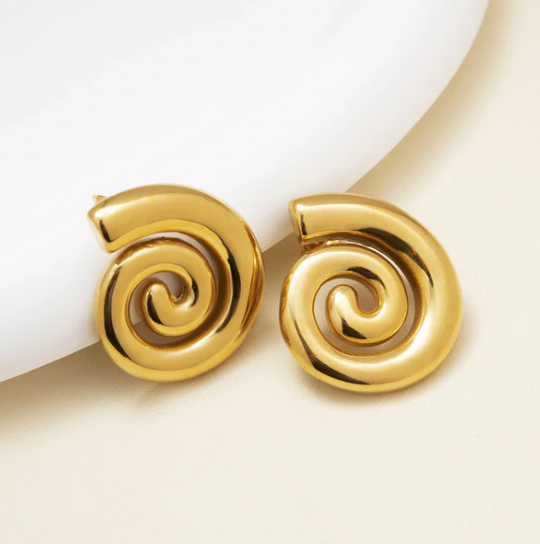 Aether Hoops - Gold Plated hoop earrings