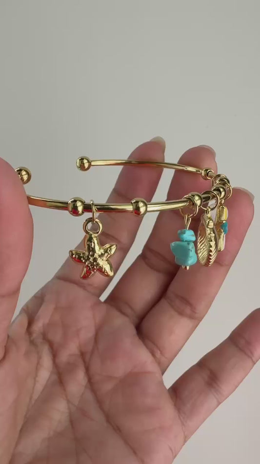 Adjustable Summer Ocean Charm Bracelete