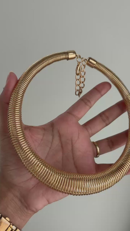 Moonleaf Choker (18 K Gold Plated)