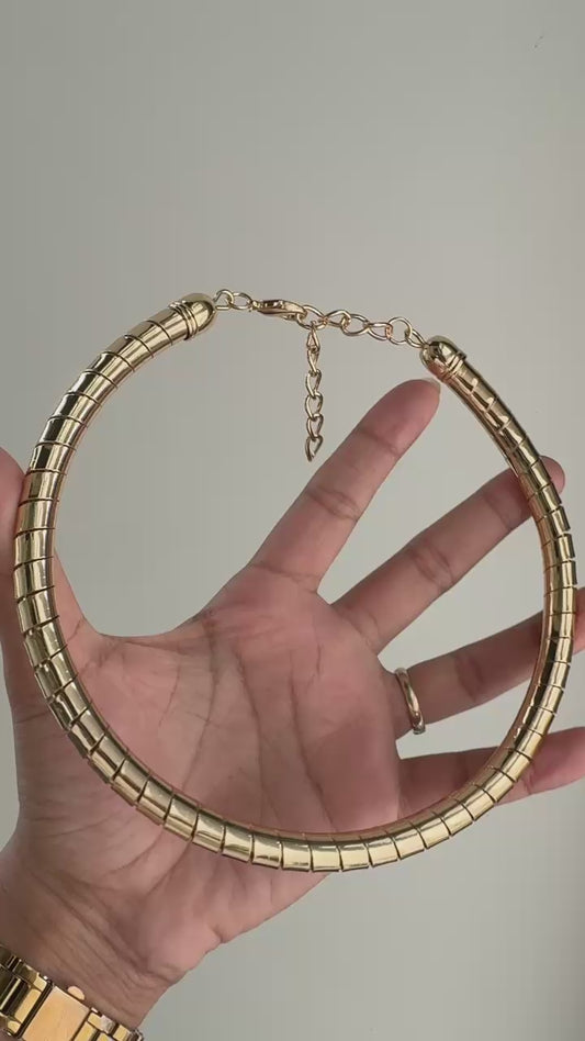 Sunstone Twist Choker (18 K Gold Plated)